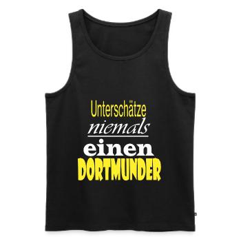 Dortmund - Männer Premium Bio Tank Top - Schwarz - Vorne - Michal (187cm)