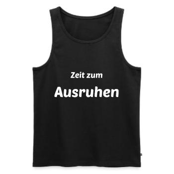 Entspannen Ausruhen Couch Wochenende Sonntag - Männer Premium Bio Tank Top - Schwarz - Vorne - AI Model Male 178 light (178cm)