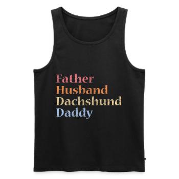 Dackel Hunde Welpe Zwergdackel - Männer Premium Bio Tank Top - Schwarz - Vorne - Michal (187cm)