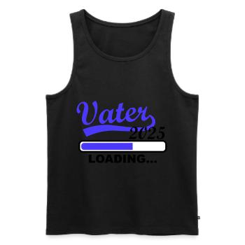 Vater 2025 loading, Ich werde 2025 Papa - Männer Premium Bio Tank Top - Schwarz - Vorne - Michal (187cm)