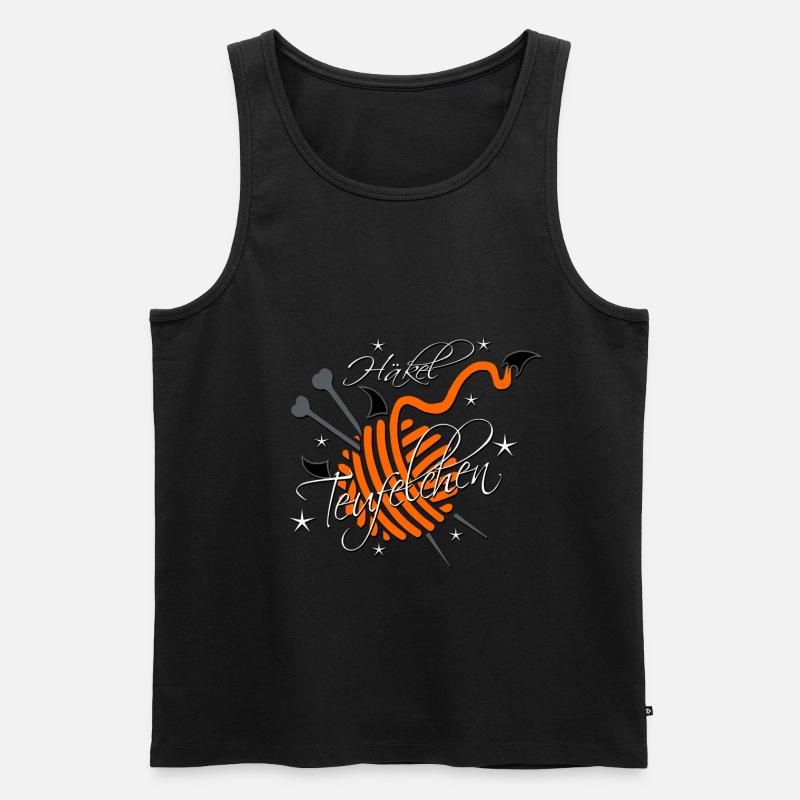 Stricken Häkeln - Männer Premium Bio Tank Top - Schwarz