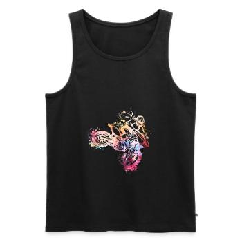 Motorsport - Männer Premium Bio Tank Top - Schwarz - Vorne - AI Model Male 178 light (178cm)