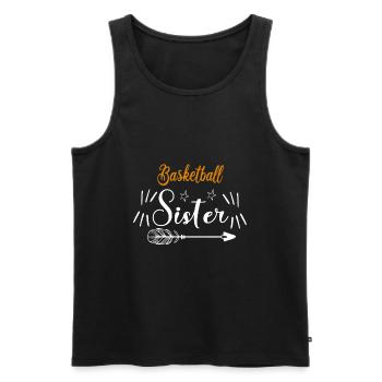 Basketball Sister - Men's Premium Organic Tank Top - black - Front - Michal (187cm)