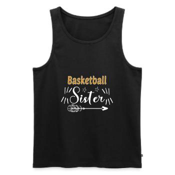 Basketball Sister - Men's Premium Organic Tank Top - black - Front - Michal (187cm)