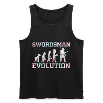 Sword Axe Japan Win - Men's Premium Organic Tank Top - black - Front - AI Model Male 178 light (178cm)