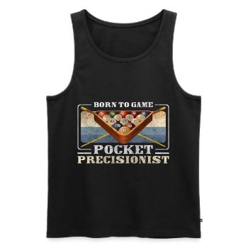 Billiard Spiel Kugeln Gewinner - Männer Premium Bio Tank Top - Schwarz - Vorne - AI Model Male 178 light (178cm)