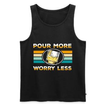 celebrate drink schnapps - Men's Premium Organic Tank Top - black - Front - AI Model Male 178 light (178cm)