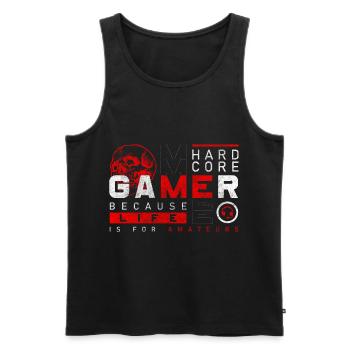 Gaming Online Liga Spielen - Männer Premium Bio Tank Top - Schwarz - Vorne - AI Model Male 178 light (178cm)