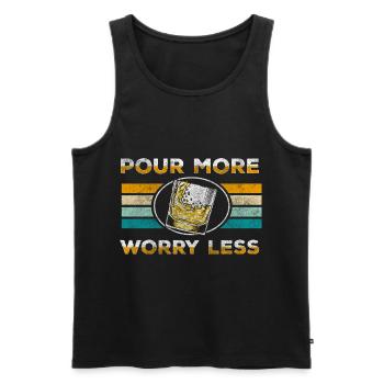 drinks longsdrinks - Men's Premium Organic Tank Top - black - Front - AI Model Male 178 light (178cm)