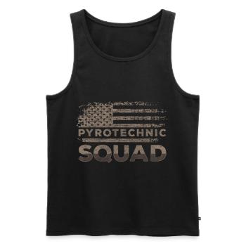 Pyrotechnik Knallen Highlight Verboten - Männer Premium Bio Tank Top - Schwarz - Vorne - AI Model Male 178 light (178cm)