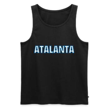 Atalanta - Männer Premium Bio Tank Top - Schwarz - Vorne - AI Model Male 178 light (178cm)