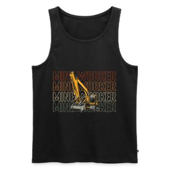 Miner Underground Miners Mine - Men's Premium Organic Tank Top - black - Front - AI Model Male 178 light (178cm)