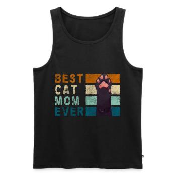 Amoureux des chats, chat sauvage, amour des animaux - Débardeur bio Premium Homme - noir - Devant - Michal (187cm)