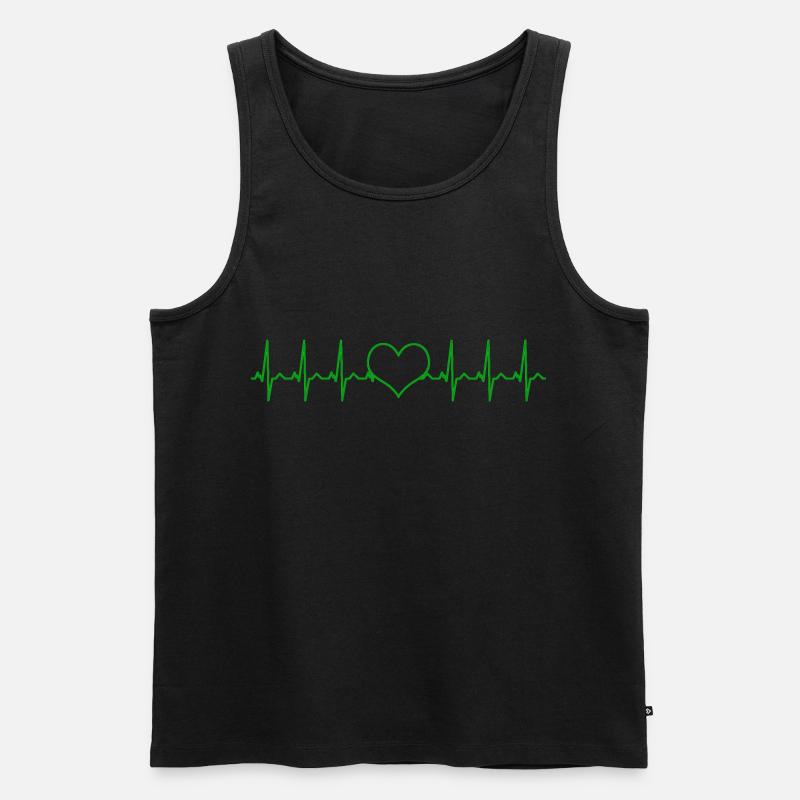 Elektrokardiogramm in der Liebe - Männer Premium Bio Tank Top - Schwarz