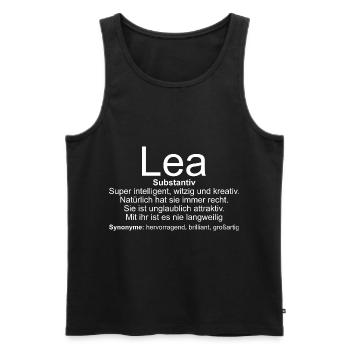 Name Definition Lea - Männer Premium Bio Tank Top - Schwarz - Vorne - Michal (187cm)