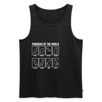 Penguins Of The World Tierpfleger Gift - Männer Premium Bio Tank Top - Schwarz - Vorne - Michal (187cm)