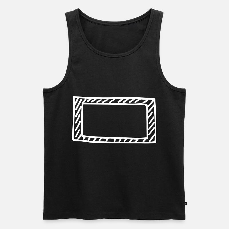 Rahmen - Männer Premium Bio Tank Top - Schwarz