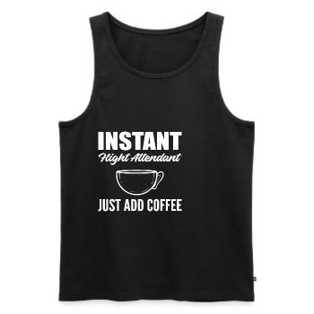 Il suffit d’ajouter l’amateur de café Ges - Débardeur bio Premium Homme - noir - Devant - Michal (187cm)