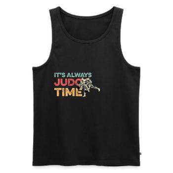 Judo time martial arts students poison - Men's Premium Organic Tank Top - black - Front - AI Model Male 178 light (178cm)