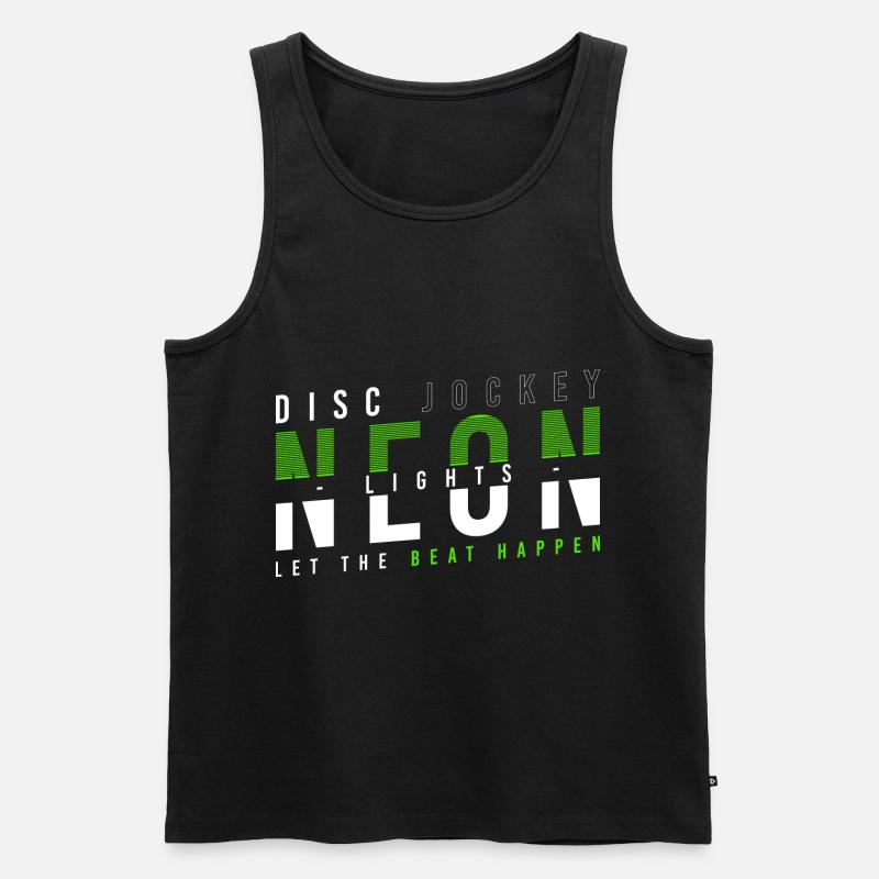 DJ Techno Sound - Männer Premium Bio Tank Top - Schwarz