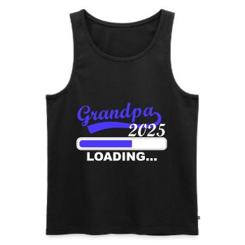 Opa 2025 loading, Ich werde 2025 Opa - Männer Premium Bio Tank Top - Schwarz - Vorne - AI Model Male 178 light (178cm)