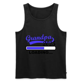 Opa 2025 loading, Ich werde 2025 Opa - Männer Premium Bio Tank Top - Schwarz - Vorne - AI Model Male 178 light (178cm)
