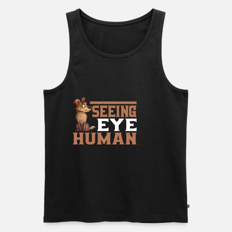 Seeing Eye Human 85 - Männer Premium Bio Tank Top - Schwarz