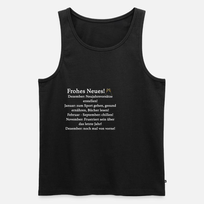Silvester - Männer Premium Bio Tank Top - Schwarz
