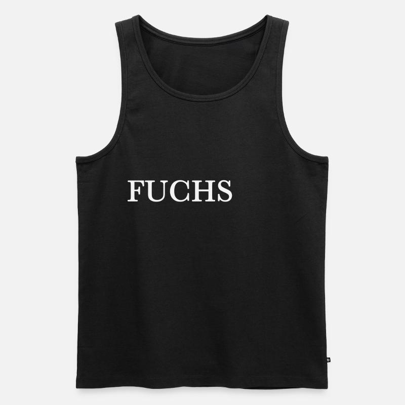 FUCHS - Männer Premium Bio Tank Top - Schwarz