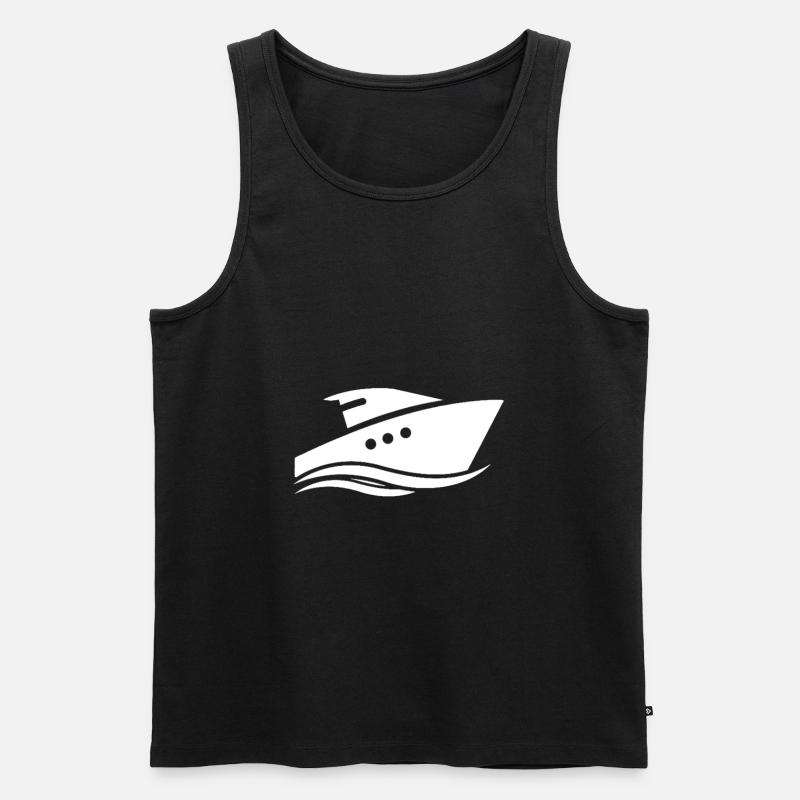 schiff - Männer Premium Bio Tank Top - Schwarz