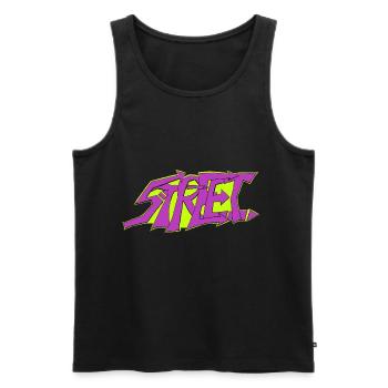 Street Graffiti - Männer Premium Bio Tank Top - Schwarz - Vorne - Michal (187cm)