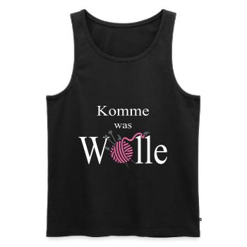 Wolle - Männer Premium Bio Tank Top - Schwarz - Vorne - Michal (187cm)