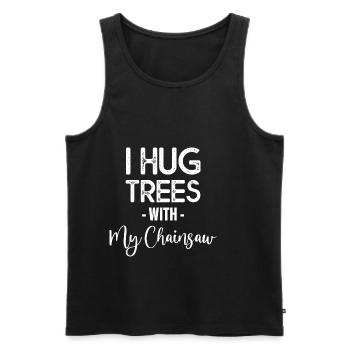 I Hug Trees With My Chainsaw 2 - Débardeur bio Premium Homme - noir - Devant - Michal (187cm)