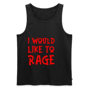 I Would Like To Rage - Männer Premium Bio Tank Top - Schwarz - Vorne - AI Model Male 178 light (178cm)