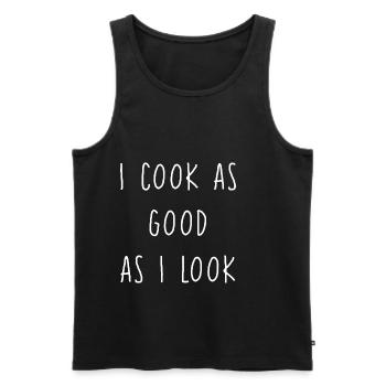 I Cook As Good As I Look - Men's Premium Organic Tank Top - black - Front - Michal (187cm)
