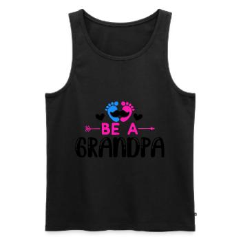 Werdender Opa, Endlich werde ich ein Opa - Männer Premium Bio Tank Top - Schwarz - Vorne - AI Model Male 178 light (178cm)