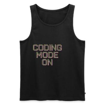 Coding Mode On 13 - Männer Premium Bio Tank Top - Schwarz - Vorne - Michal (187cm)