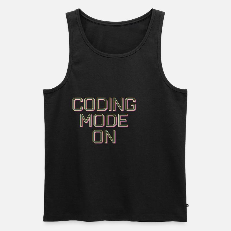 Coding Mode On 13 - Männer Premium Bio Tank Top - Schwarz