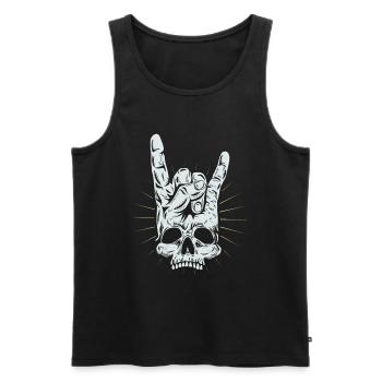 Rocking Hand - Männer Premium Bio Tank Top - Schwarz - Vorne - AI Model Male 178 light (178cm)