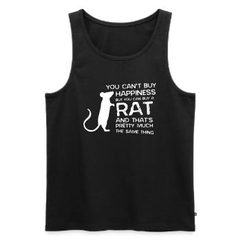 You Can´t Buy Happiness Rat Ratte Maus Nagetier - Männer Premium Bio Tank Top - Schwarz - Vorne - AI Model Male 178 light (178cm)