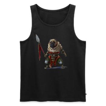 Mops - Männer Premium Bio Tank Top - Schwarz - Vorne - AI Model Male 178 light (178cm)