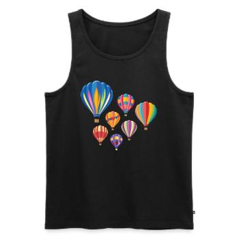 Heißluftballon Luftfahrt Korb Himmel Freizeit - Männer Premium Bio Tank Top - Schwarz - Vorne - Michal (187cm)