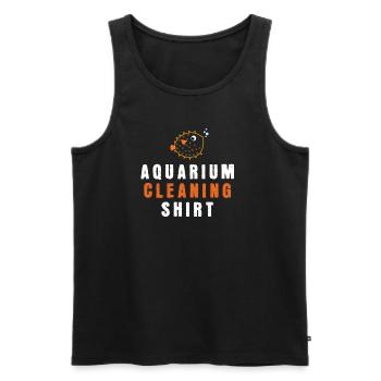 Aquarium Cleaning Shirt Fish Water Pet - Men's Premium Organic Tank Top - black - Front - Michal (187cm)