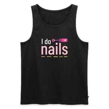 I Do Nails Nail Design Nail Salon Manicure - Men's Premium Organic Tank Top - black - Front - Michal (187cm)