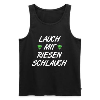 Leek with huge hose - Men's Premium Organic Tank Top - black - Front - AI Model Male 178 light (178cm)