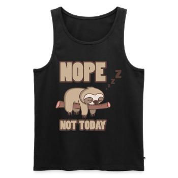 Lustiges Faultier Nope Not Today Fun Geschenk - Männer Premium Bio Tank Top - Schwarz - Vorne - Michal (187cm)