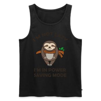 Lustiges Faultier I´m Not Lazy Fun Geschenk - Männer Premium Bio Tank Top - Schwarz - Vorne - AI Model Male 178 light (178cm)
