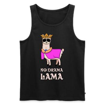 No Drama Lama Dramaqueen Geschenk - Männer Premium Bio Tank Top - Schwarz - Vorne - AI Model Male 178 light (178cm)
