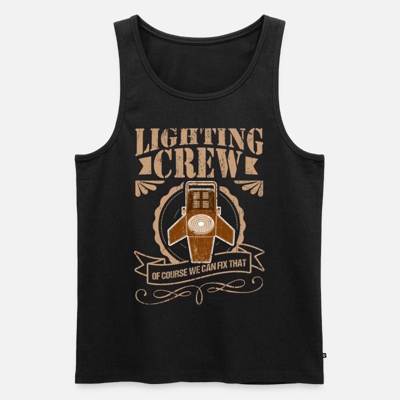 Lichttechniker Crew Licht Event Geschenk - Männer Premium Bio Tank Top - Schwarz