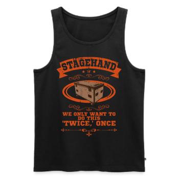 Stagehand Stagecrew Crew Roadie Event Geschenk - Männer Premium Bio Tank Top - Schwarz - Vorne - Michal (187cm)